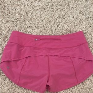 Lululemon Women's Sonic Pink Athletic Shorts with no liner 2.5 inch inseam